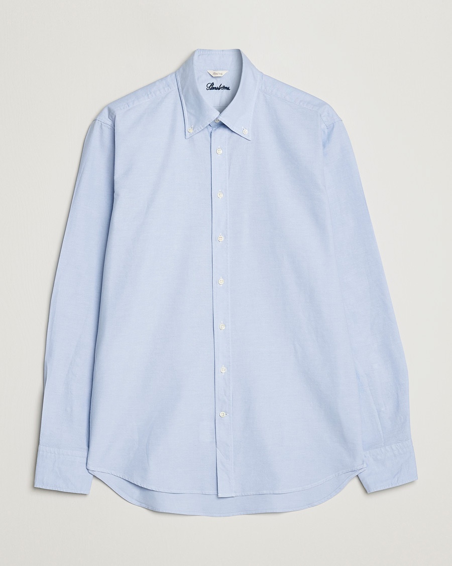 Stenströms Fitted Body Oxford Shirt Light Blue - Blau - Oxfordhemd - Grösse: S