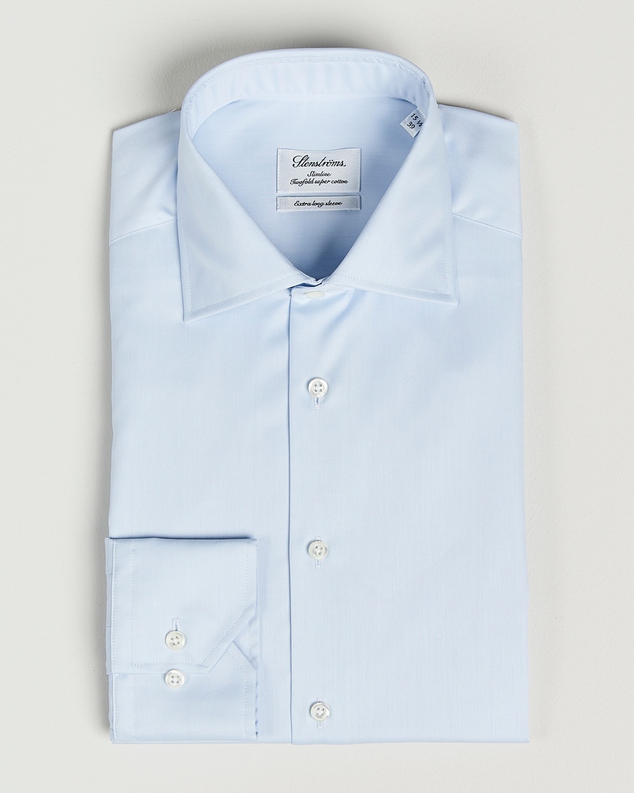 Herren | | Stenströms | Slimline X-Long Sleeve Shirt Light Blue