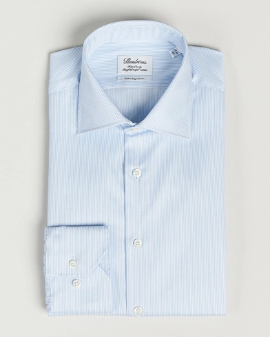 Herren |  | Stenströms | Fitted Body X-Long Sleeve Shirt White/Blue