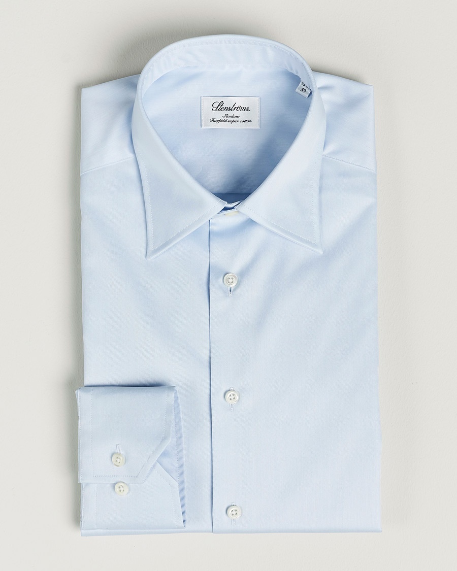 Herren | | Stenströms | Slimline Kent Collar Shirt Light Blue
