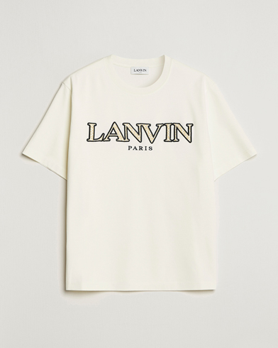 Herren | Lanvin | Lanvin | Curb Embroidered Logo T-Shirt Milk