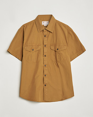 Herren | Kurzarmhemden | Filson | Washed Feather Cloth Short Sleeve Shirt Gold Ochre