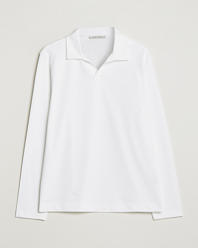 Herren |  | A Day's March | Branford Long Sleeve Jersey Polo Off White
