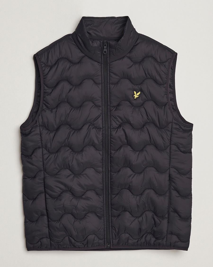 Herren | Lyle & Scott | Lyle & Scott | Crest Quilted Gilet Vest Black