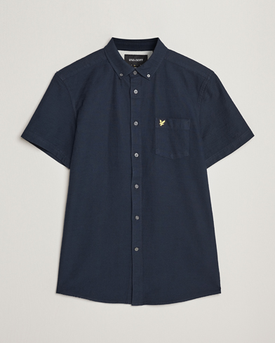 Herren | Kleidung | Lyle & Scott | Cotton Slub Short Sleeve Shirt Dark Navy