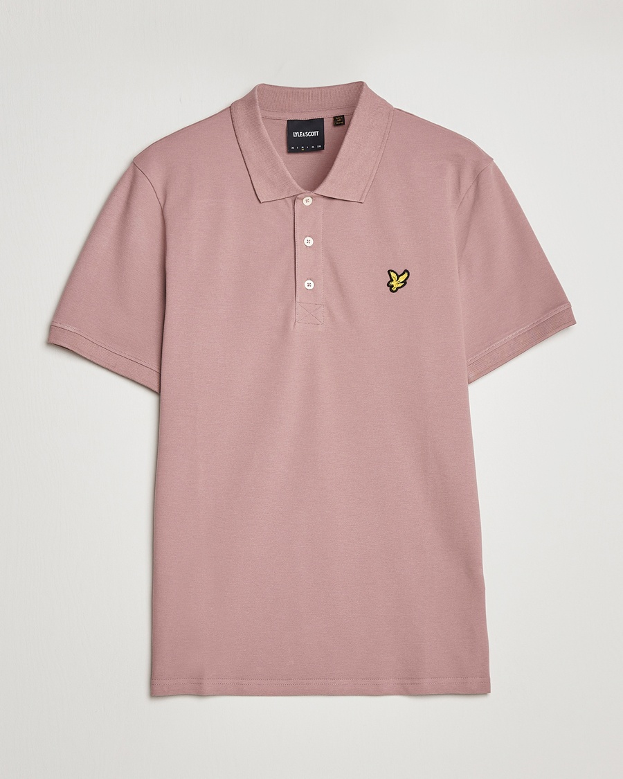 Lyle & Scott Plain Pique Polo Hutton Pink - Rosa - Kurzarm-Poloshirts - Grösse: XL