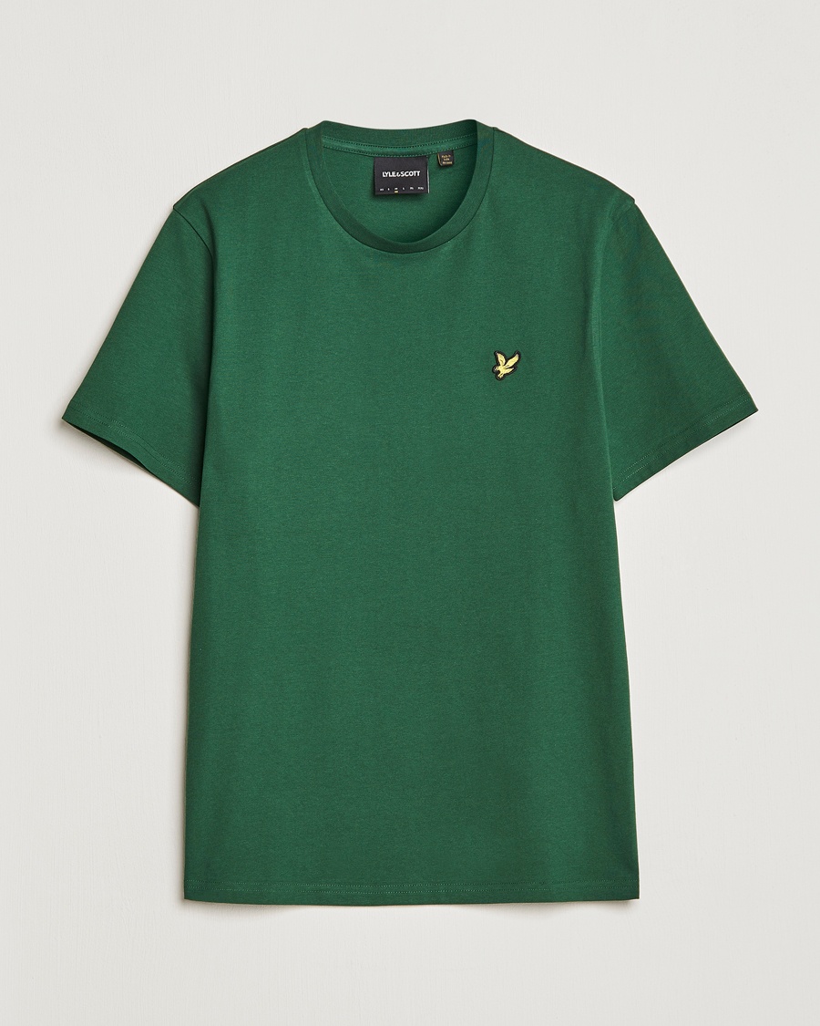 Lyle & Scott Crew Neck Organic Cotton Tee English Green - Grün - T-shirt - Grösse: S