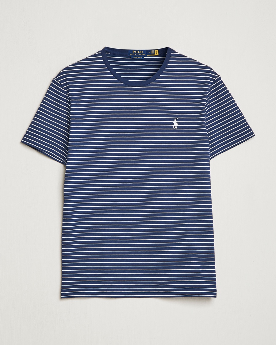 Polo Ralph Lauren Luxury Pima Cotton Striped T-shirt Navy/White - Blau - T-shirt - Grösse: S