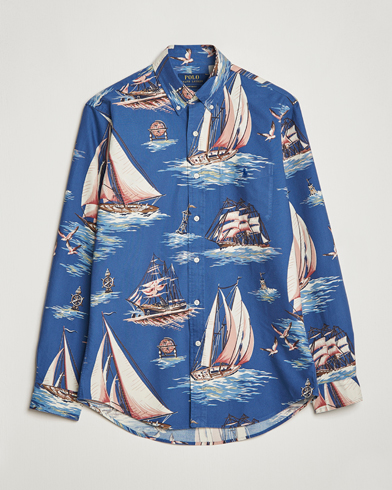 Herren |  | Polo Ralph Lauren | Printed Regatta Oxford Shirt Blue