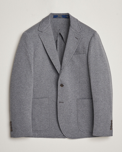 Herren | Baumwollsakko | Polo Ralph Lauren | Double Knit Jersey Blazer Medium Grey Heather