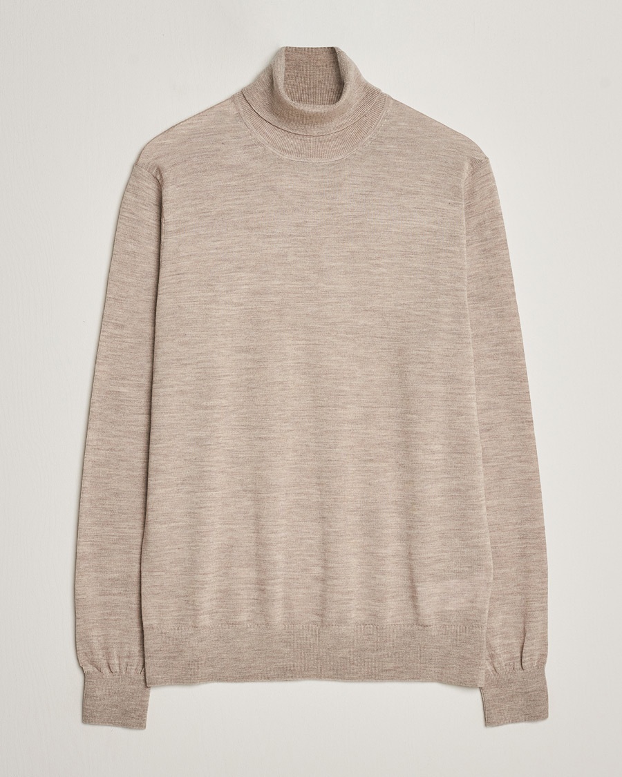 Tiger of Sweden Nevile Extra Fine Merino Polo Beige Melange - Beige - Rollkragenpullover - Grösse: XL