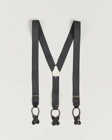 Herren | Accessoires | Albert Thurston | Elastic Herringbone Braces 35mm Grey