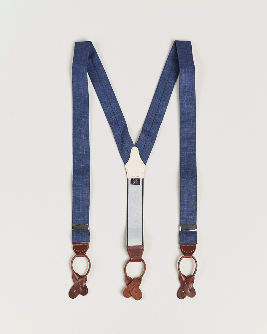 Herren | Best of British | Albert Thurston | Linen Braces Blue
