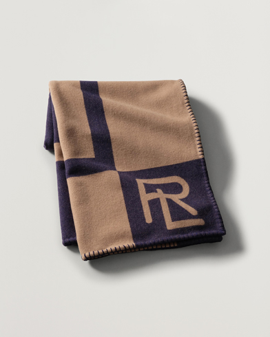 Herren | Decken | Ralph Lauren Home | Northam RL Graphic Colour Block Wool Throw Camel/Navy