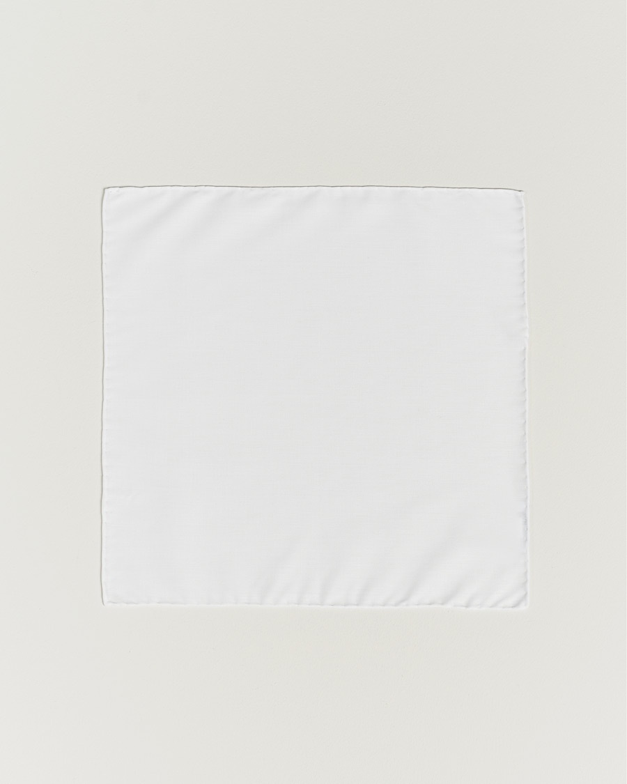 Herren | | Eton | Signature Twill Pocket Square White