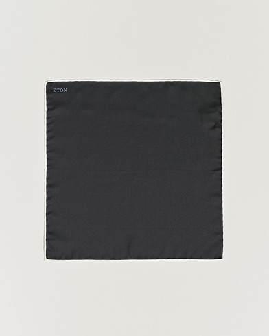 Herren | Eton | Eton | Silk Pocket Square Black