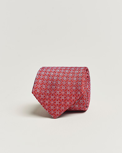 Herren |  | Eton | Silk Printed Flower Tie Red