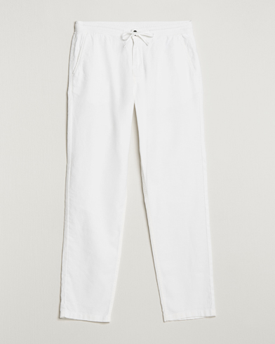 Herren | Leinenhosen | Morris | Fenix Linen Drawstring Trousers White