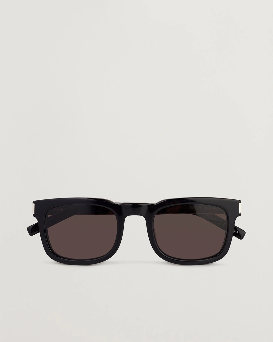 Herren | Eckige Sonnenbrillen | Saint Laurent | SL 581 Sunglasses Black/Silver