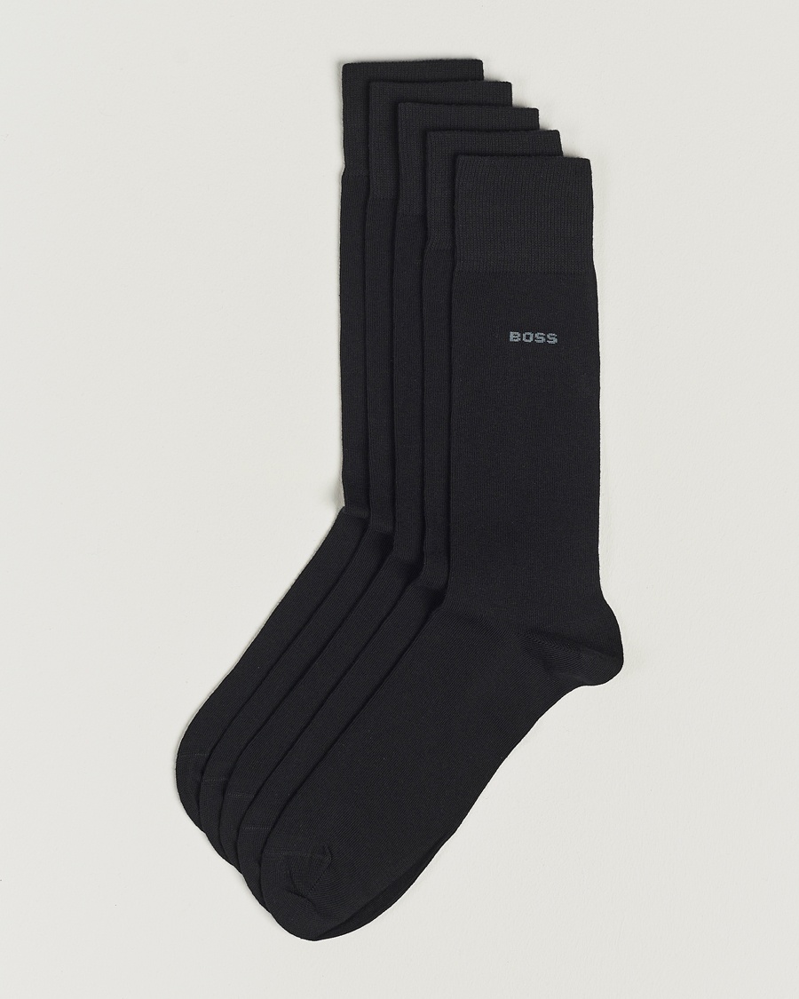 BOSS BLACK 5-Pack RS Uni Socks Black – Schwarz