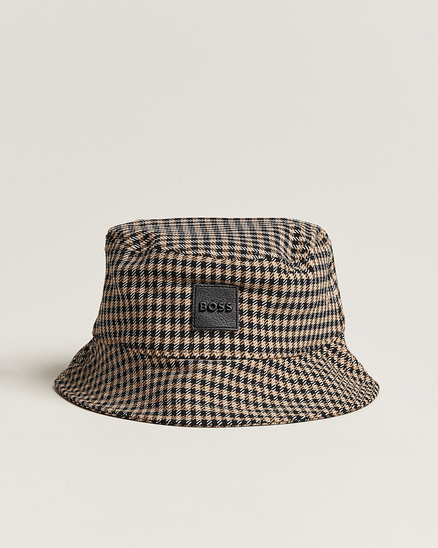 Herren | | BOSS BLACK | Saul Checked Bucket Hat Medium Beige