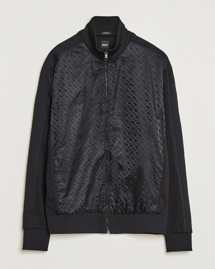 Herren | | BOSS BLACK | Shepherd Monogram Full Zip Sweater Black