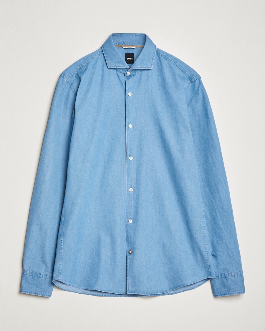 Herren | BOSS BLACK | BOSS BLACK | Hal Denim Shirt Open Blue