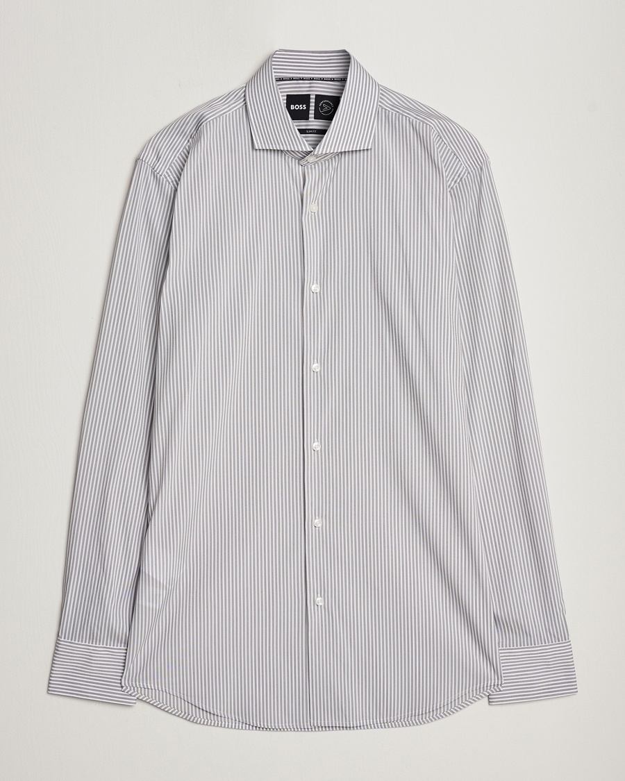 Herren | | BOSS BLACK | Hank 4-Way Micro Check Stretch Shirt Open Green