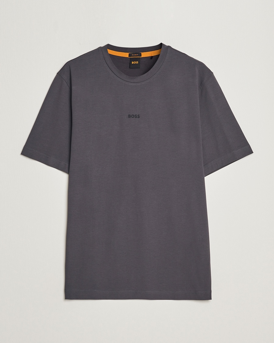 BOSS ORANGE Tchup Logo Crew Neck T-Shirt Dark Grey - Grau - T-shirt - Grösse: M