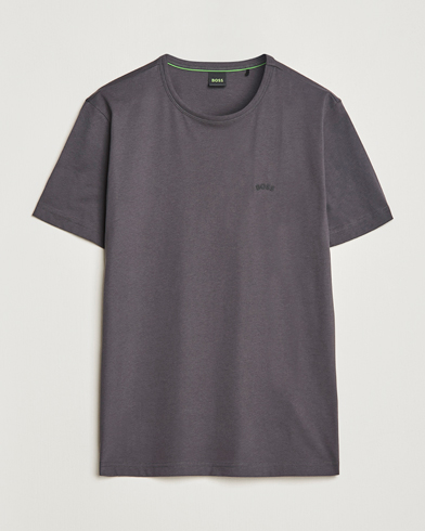 Herren |  | BOSS GREEN | Curved Logo Crew Neck T-Shirt Dark Grey