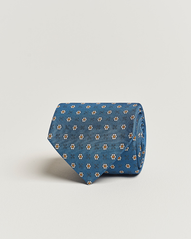 Herren | Krawatten | E. Marinella | 3-Fold Printed Silk Tie Blue