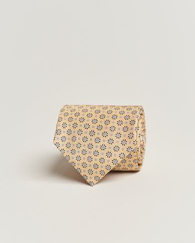 Herren |  | E. Marinella | 3-Fold Printed Silk Tie Pale Yellow