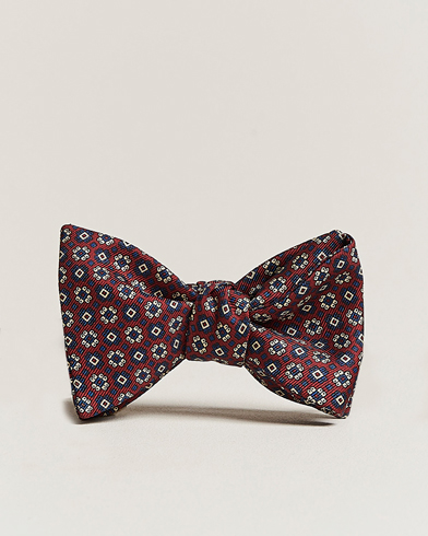 Herren |  | E. Marinella | Printed Silk Bow Tie Burgundy