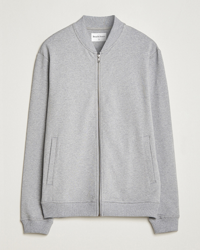 Herren |  | Bread & Boxers | Loungewear Full Zip Sweater Grey Melange