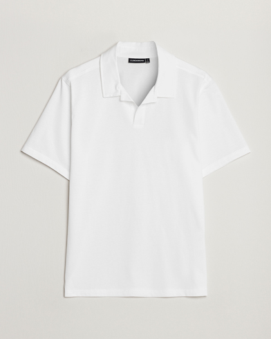 Herren |  | J.Lindeberg | Asher Open Collar Polo Shirt White