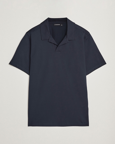 Herren |  | J.Lindeberg | Asher Open Collar Polo Shirt Navy
