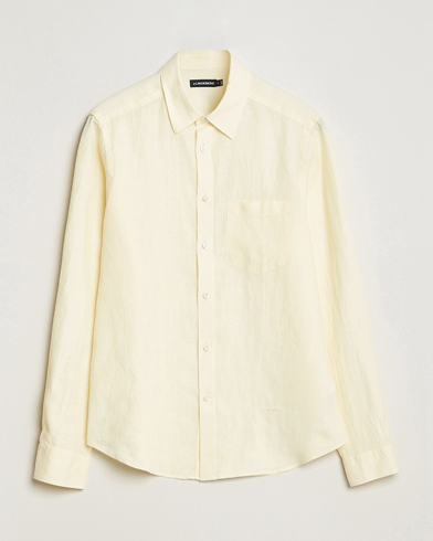 Herren | The Linen Lifestyle | J.Lindeberg | Clean Linen Slim Shirt Pear Sorbet