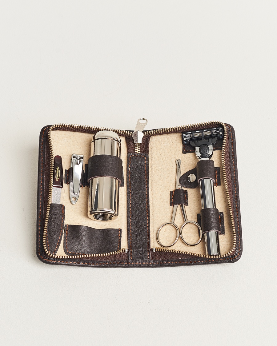 Herren | | F. Hammann | Shaving and Manicure Set Dark Brown