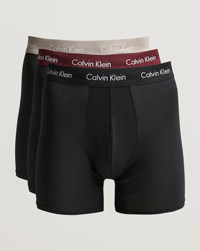 Herren |  | Calvin Klein | Cotton Stretch 3-Pack Boxer Brief Black/Port Red/Grey