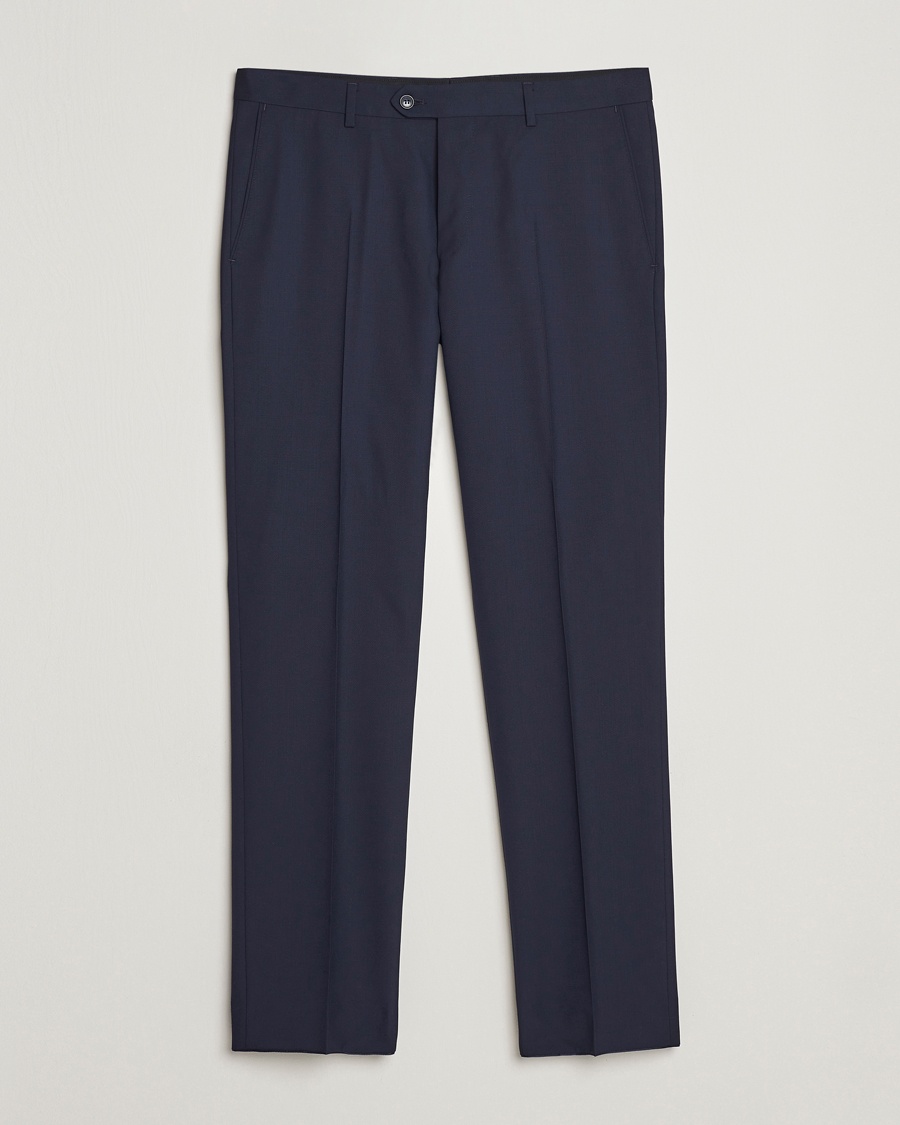 Herren | Oscar Jacobson | Oscar Jacobson | Diego Wool Trousers Blue