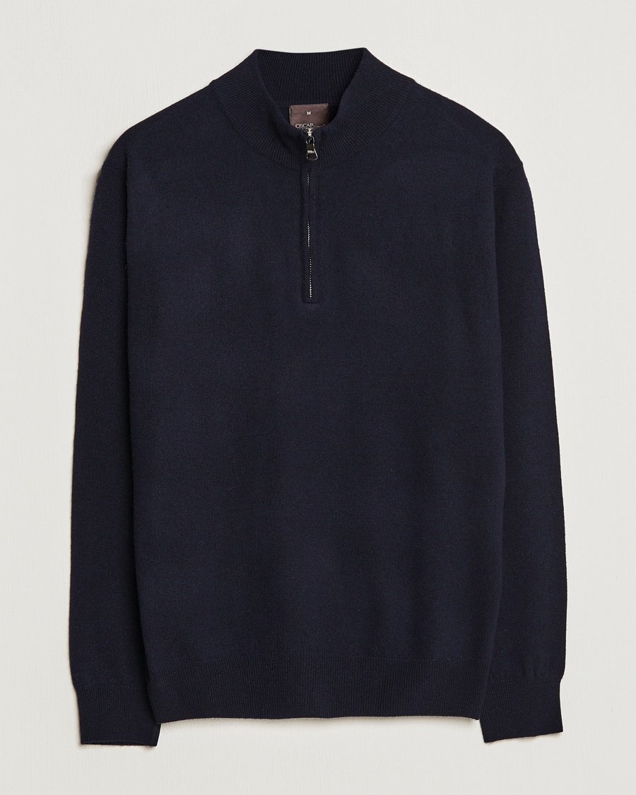 Herren | Personal Classics | Oscar Jacobson | Patton Wool Half-Zip Navy