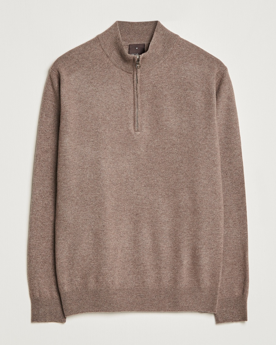 Herren | Half-zip | Oscar Jacobson | Patton Wool Half-Zip Beige