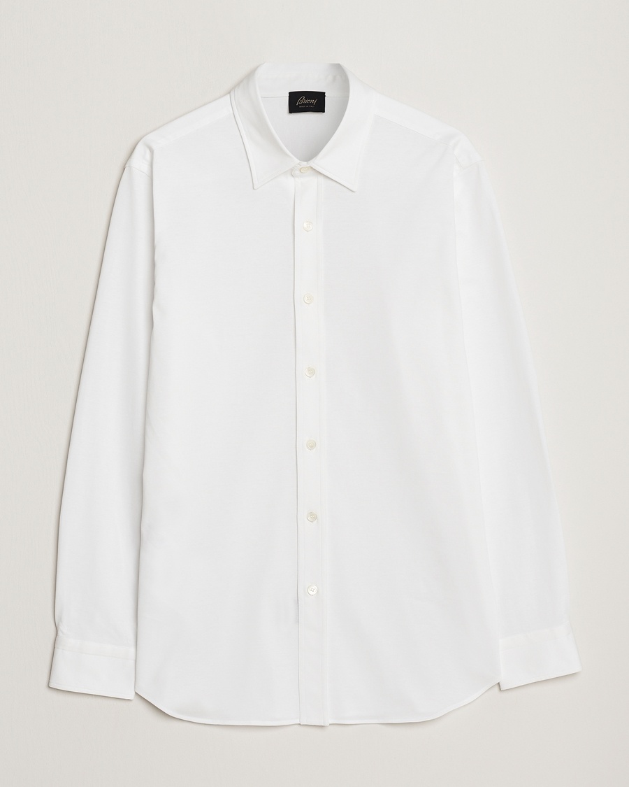 Herren | Polohemden | Brioni | Soft Cotton Jersey Shirt White