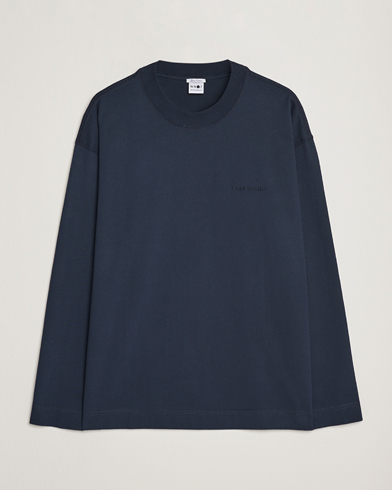 Herren |  | NN07 | Benja Pima Cotton Long Sleeve T-Shirt Navy