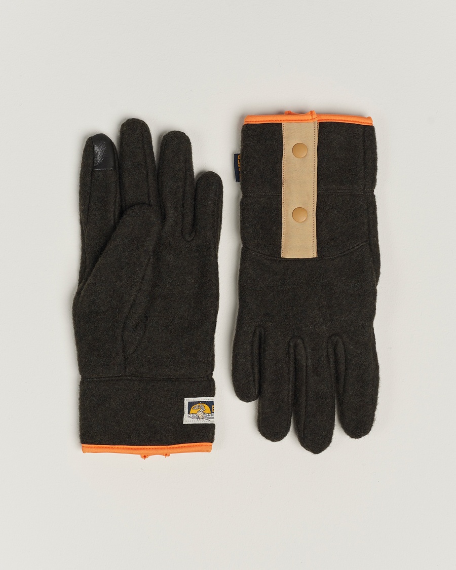 Herren | Handschuhe | Elmer by Swany | Recycled Wool Fleece Gloves Dark Brown