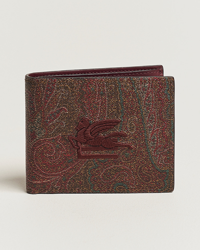 Herren |  | Etro | Paisley Leather Wallet Burgundy