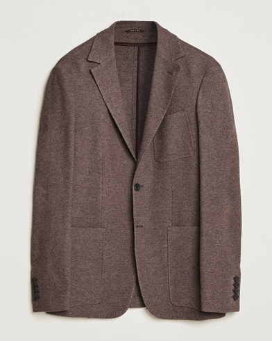 Herren | Wollsakko | Canali | Structured Wool Jersey Jacket Beige