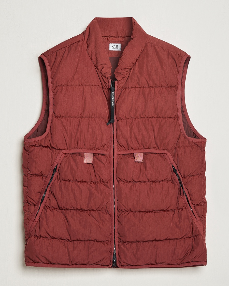 C.P. Company Eco-Chrome R Lightweight Down Vest Wine - Rot - Weste - Grösse: 54
