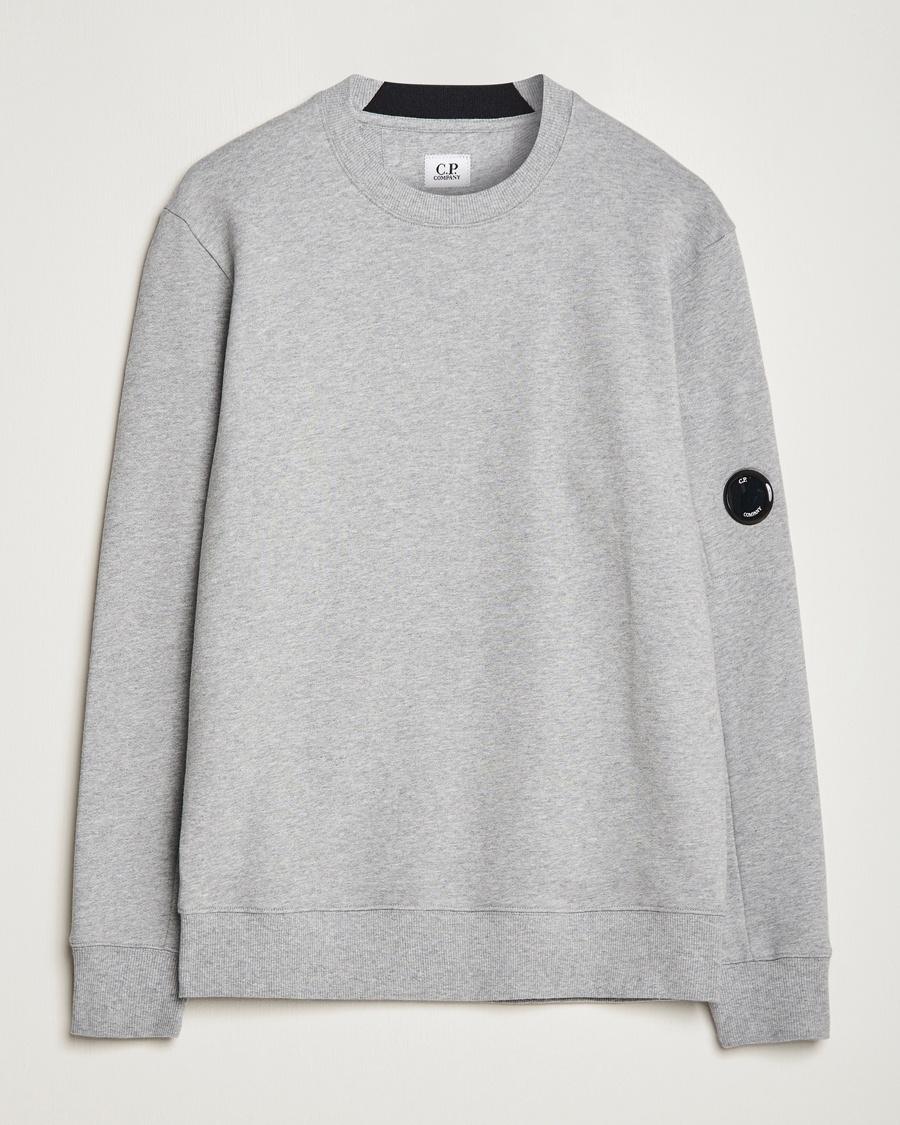 Herren | | C.P. Company | Diagonal Raised Fleece Lens Sweatshirt Grey Melange