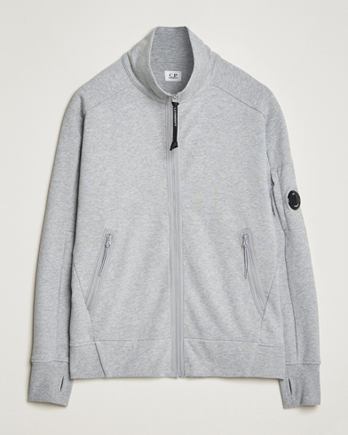 Herren |  | C.P. Company | Diagonal Raised Fleece Full Zip Lens Sweatshirt Grey